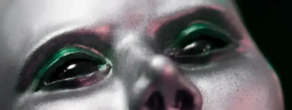 Project AD-01 Art Defines Zero One® Android Sculpture Dark Flux with black eyes