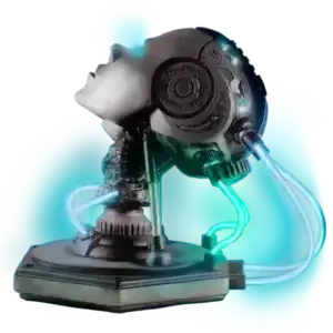 Project ad 01 handmade android led art sculpture theta with blue led light up handmade by artist freaky deek e1752658880912 4