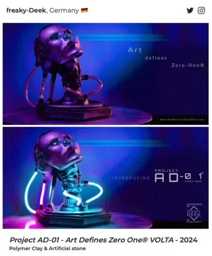 ExpoMetro Barcelona 2025 Project AD 01 VOLTA Sculpture by freaky Deek